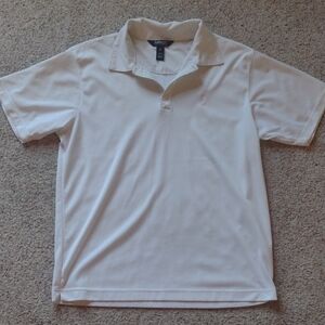 Steve & Barry's White Polo Shirt Classic Knit Design